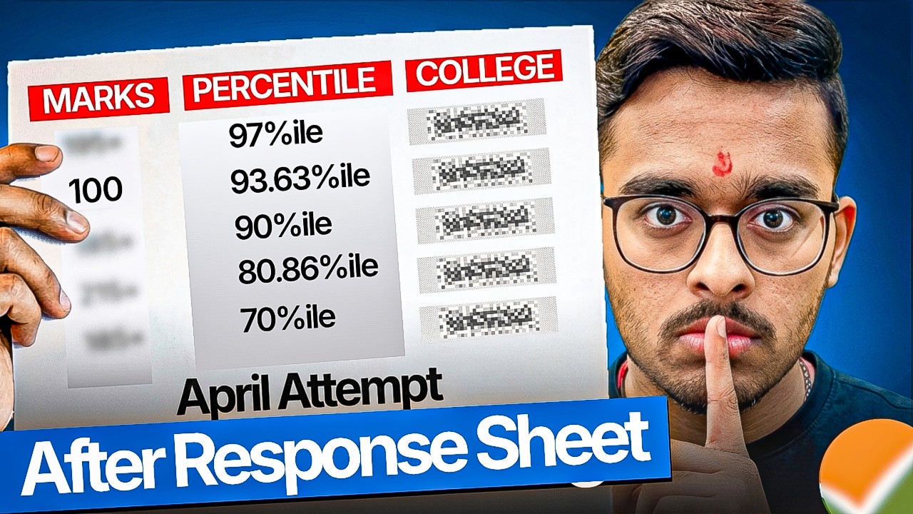JEE Mains 2026: Official Marks vs Percentile vs College 🔥 After Response Sheet & Answer Key Out