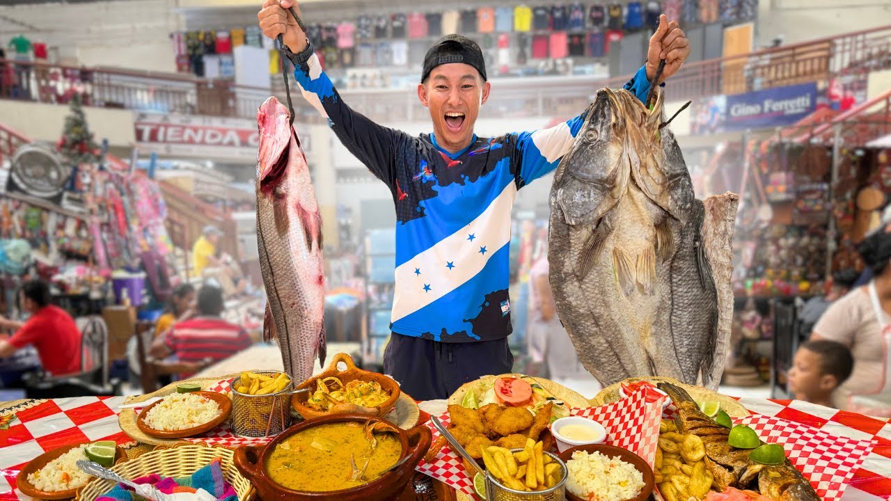 Entro al mercado MÁS GRANDE de mariscos en Honduras | San Lorenzo Ep. 2