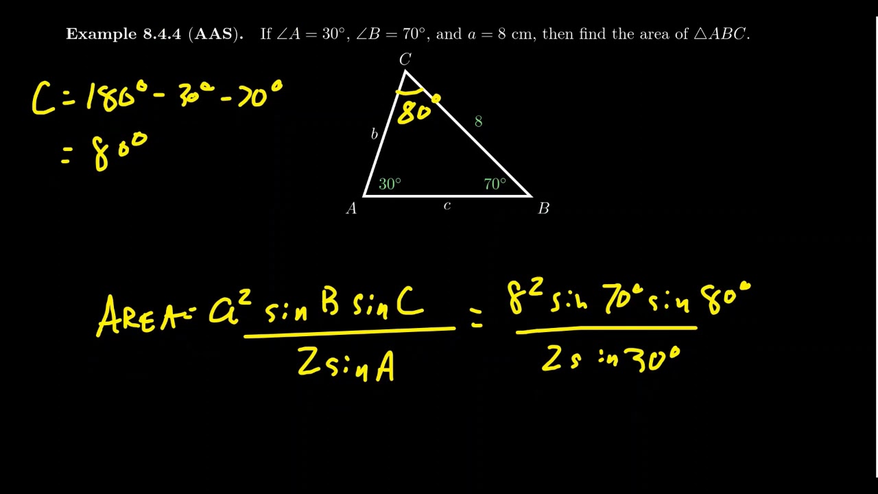 Finding the Area of an Oblique Triangle (AAS and ASA)
