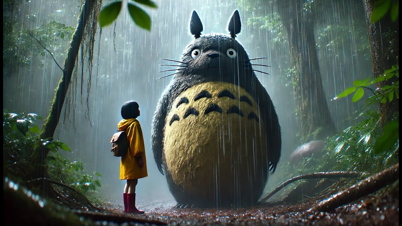 The Totoro theme, except it's an epic 80s dark fantasy synthwave jam