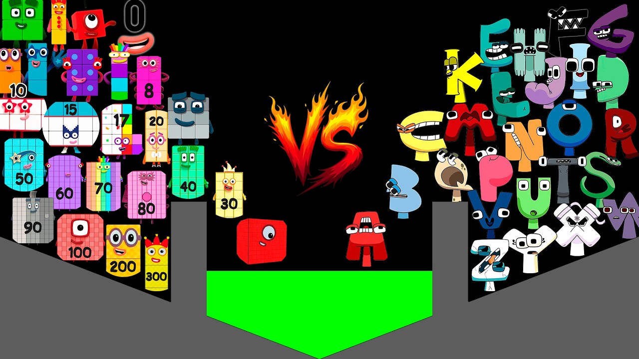 Sprunki Alphabet Lore vs Numberblocks Marble Race in Algodoo - Who will win? Learningblocks Marbles