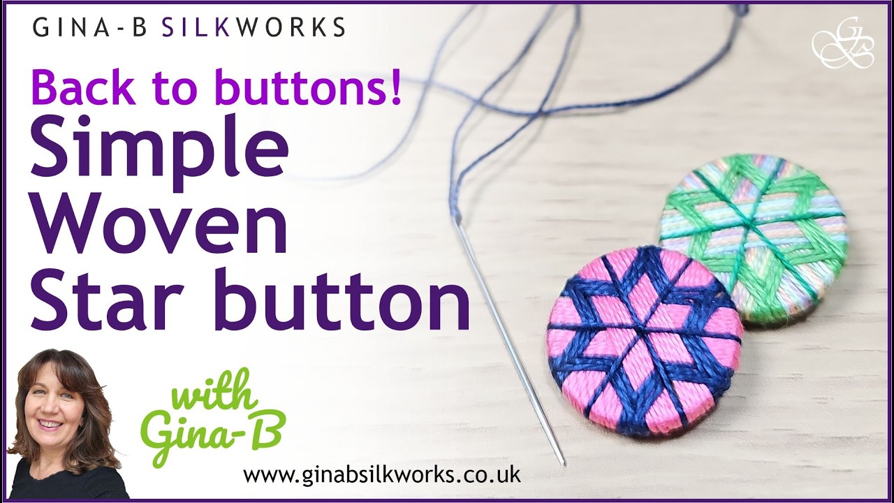 How to make a simple woven star button! Easy passementerie thread button-making