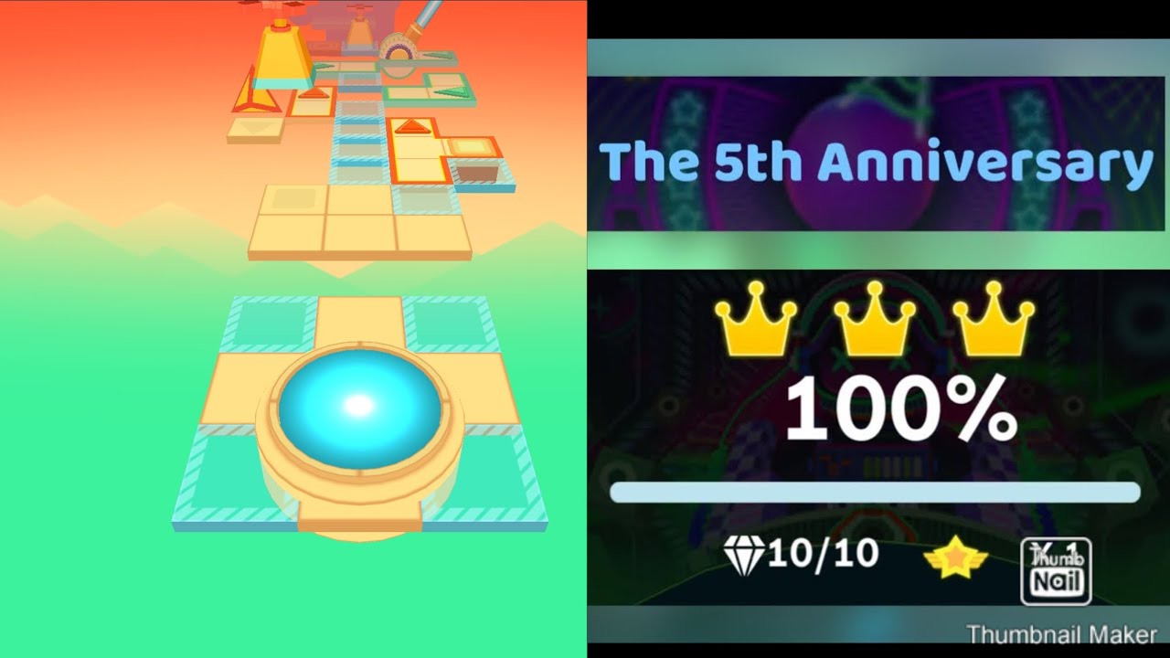Rolling Sky Remake 0.3b PB Mode The 5th Anniversary 10/10 💎 3/3 👑