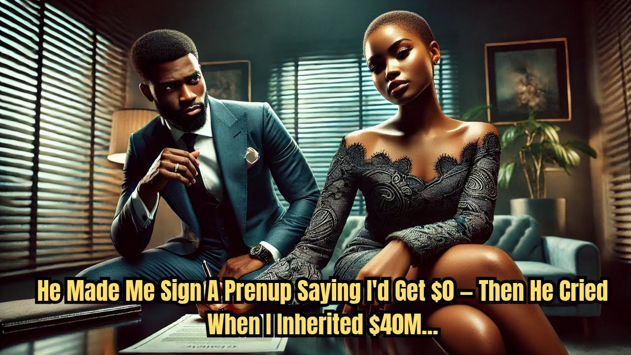 He Made Me Sign A Prenup Saying I'd Get $0 — Then He Cried When I Inherited $40M...#folklore #tales