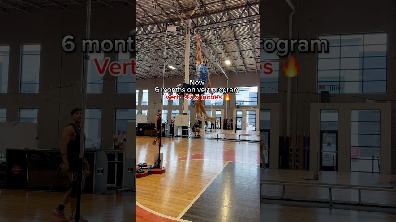 Vertical jump transformation🤯 #slamdunk #verticaljump #athlete #nba