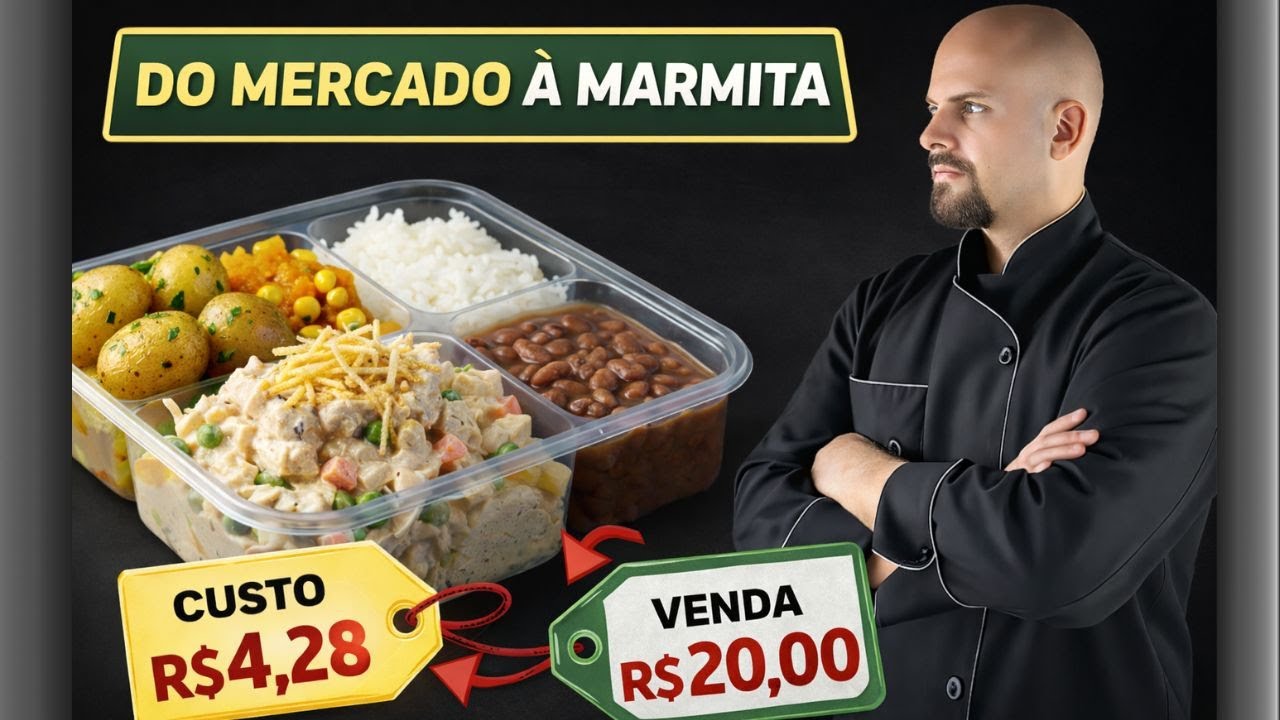 Marmita com CUSTO R$4,28 e VENDA R$20,00 | Do Mercado à Marmita (Ep.12)