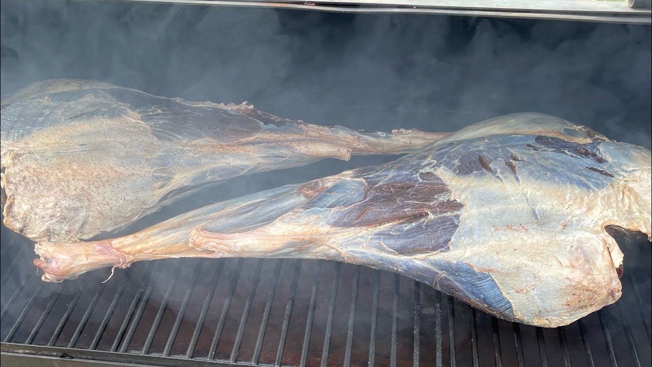 Salt & Sugar curing venison hams part 2.  Going through the smoke process. This Ends horribly.