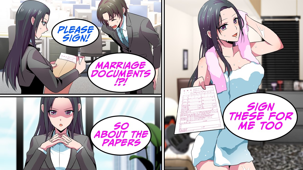 [Manga Dub] I Handed My Boss a Marriage Form by Mistake—She Signed and Moved In [RomCom]