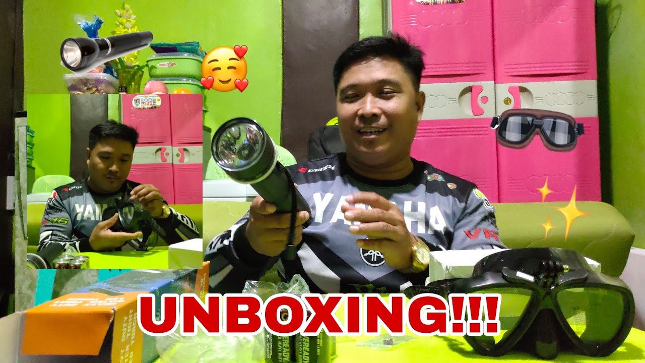 UNBOXING MAGNUM LED DIVING FLASHLIGHT AND GOGGLES!!