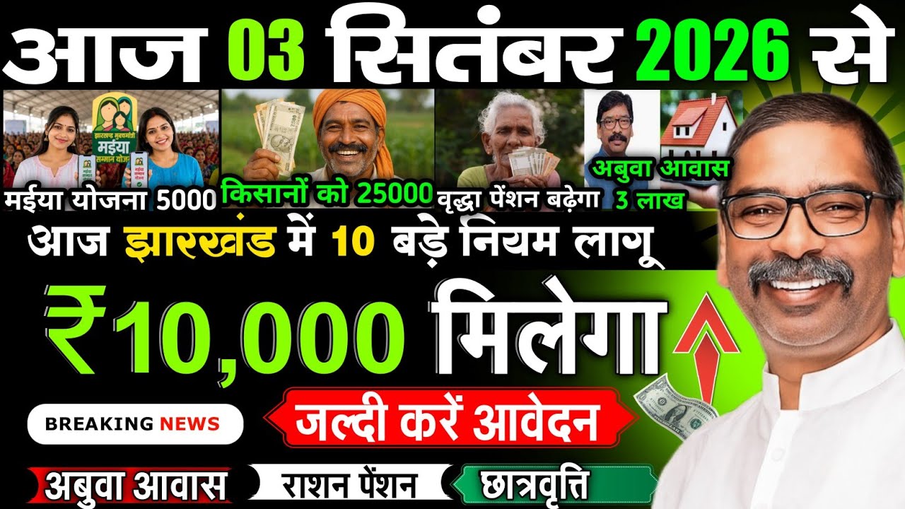 आज 03 सितंबर 2026 झारखण्ड की ताजा खबर l Today Jharkhand News l Jharkhand Breaking News