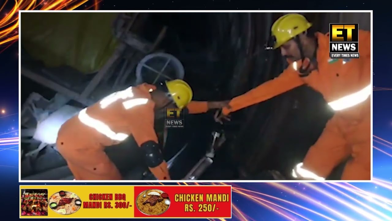NDRF Team Went Inside The #SLBCTunnel Last Night. Out Of The 13.5 km Distance Inside The SLBC Tunnel