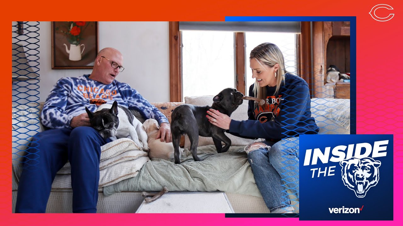 Puppy play date with Tom Thayer | Chicago Bears