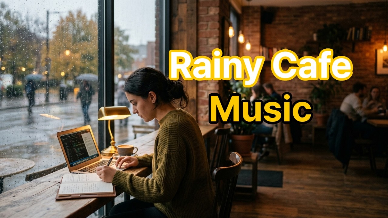 Rainy Cafe Music for Studying | Deep Focus Study Music with Rainy Cafe Ambience
