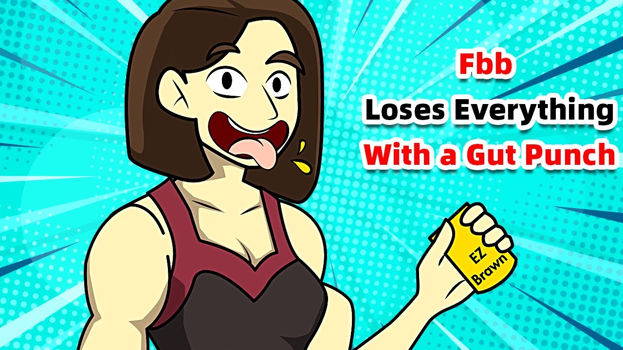 FBB Gets a Gut Punch and Loses Everything. Belly Punch Muscle Girl a Reality Check.