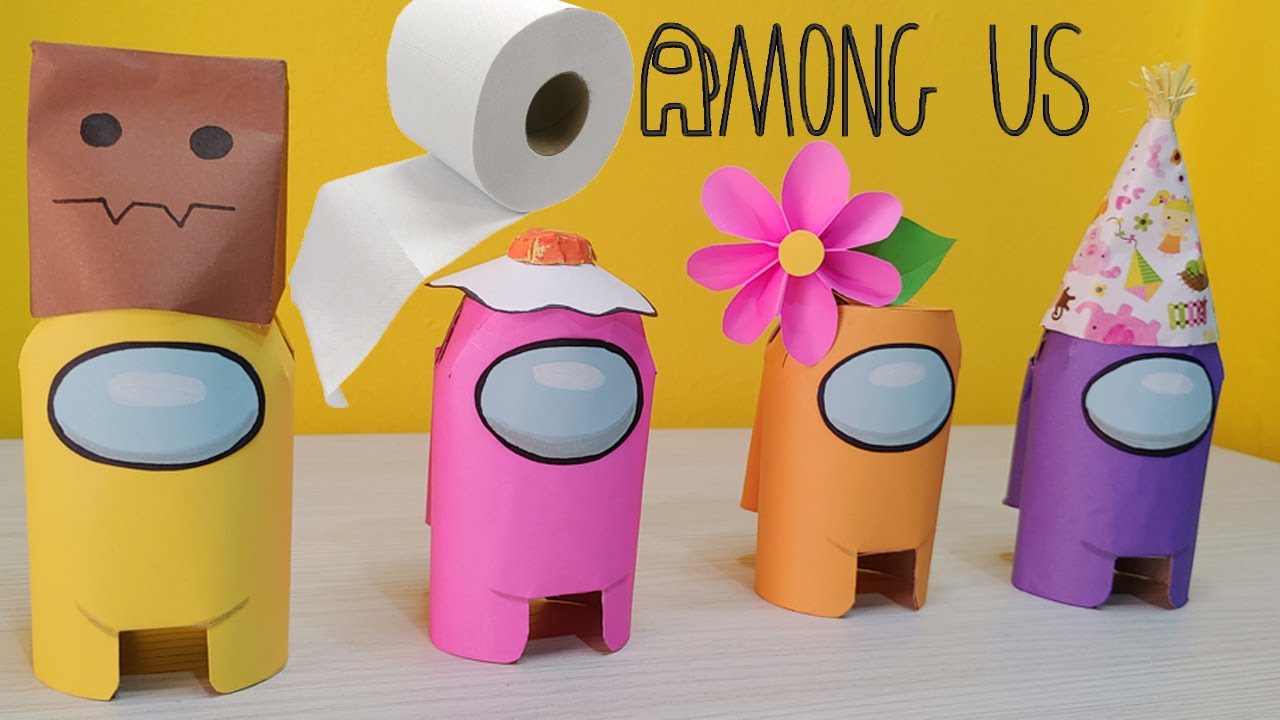 AMONG US CON ROLLOS DE PAPEL HIGIENICO | LUNA MIA recicla