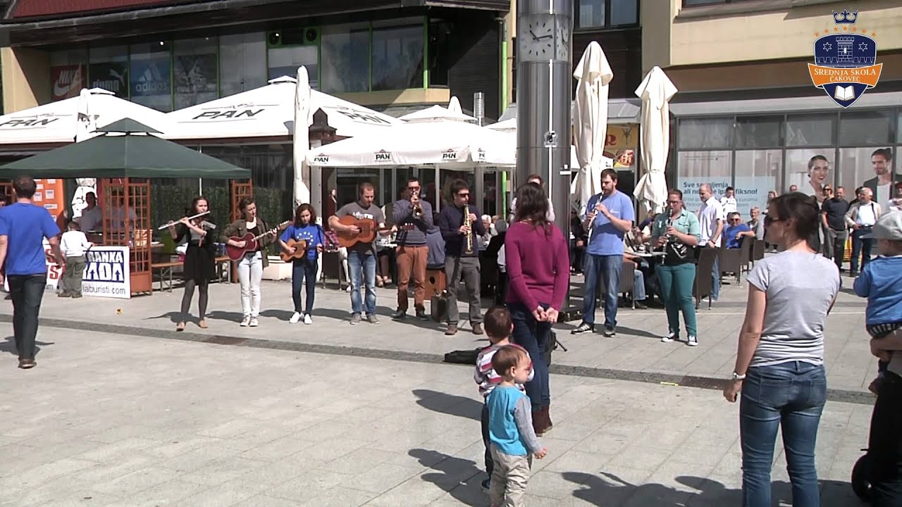 Flash mob - Oda radosti (Ode to joy) - Srednja škola Čakovec - obilježavanje Dana Europe, 10.5.2014.