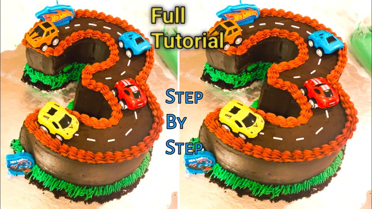 3 Number Amezing Cake | 3 Number Shape Birthday Cake | 3 Number Car Cake 🚗 | 3 Number Cake