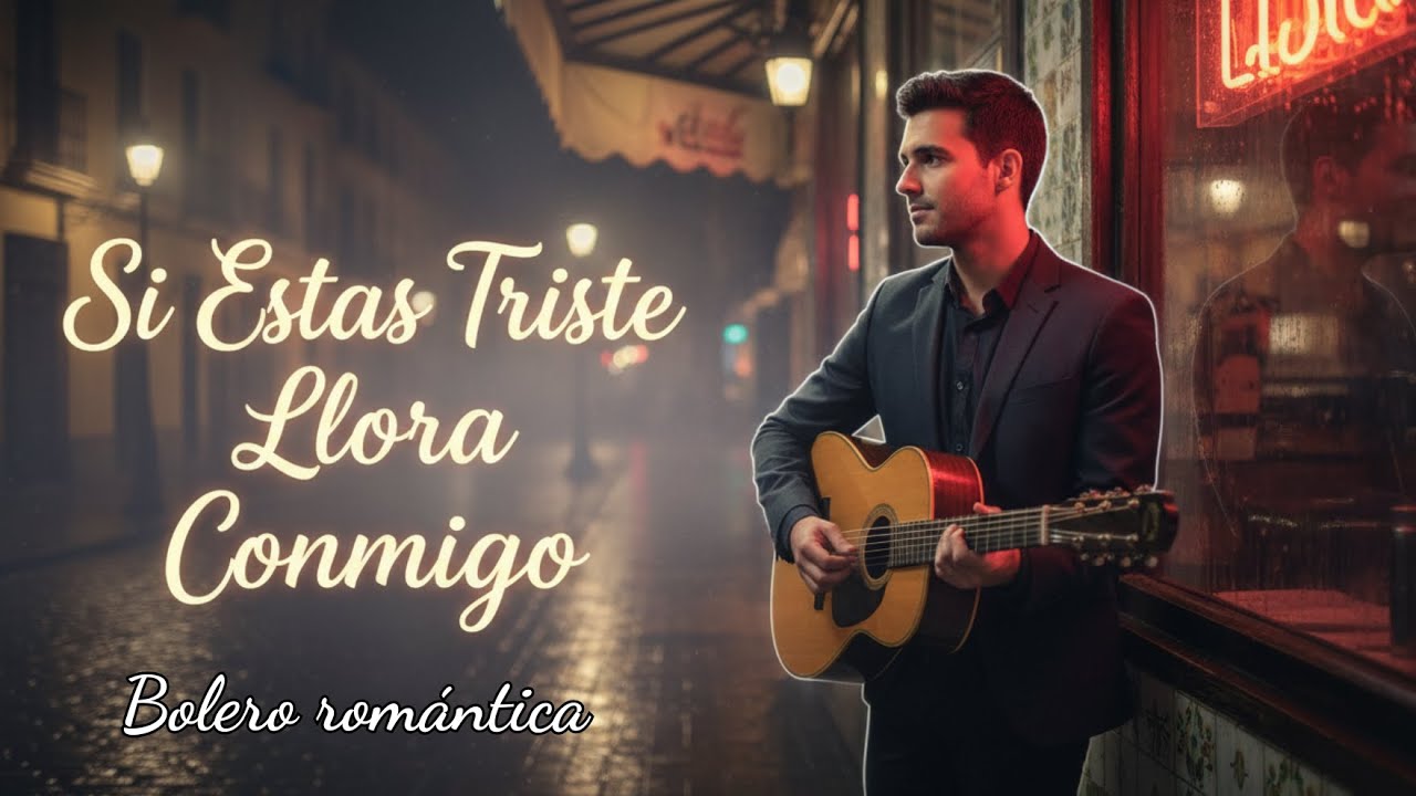 Si Estás Triste, Llora Conmigo - Bolero Romántico, Canción Nueva, Voz Masculina #bolero #nostalgia