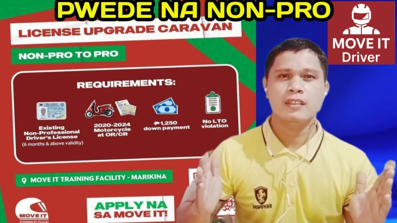 PWEDE NA NON-PRO DRIVER'S LICENSE SA MOVE IT | APPLY NA SA MOVE IT