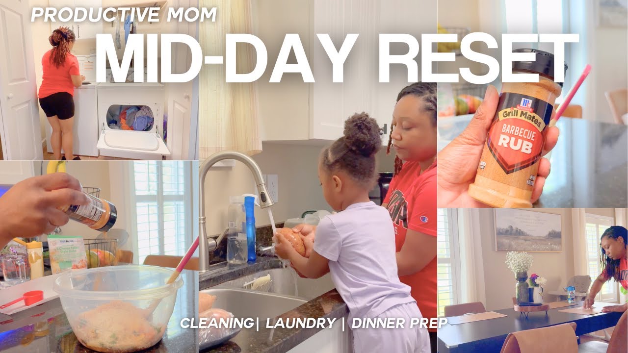 PRODUCTIVE GET IT ALL DONE | Mid-day reset as a pregnant stay at home mom of 2!