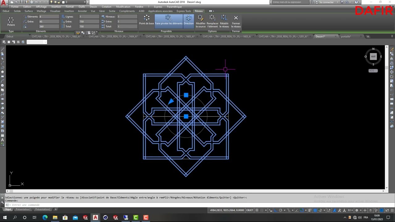 Moucharabieh avec autocad et tekla