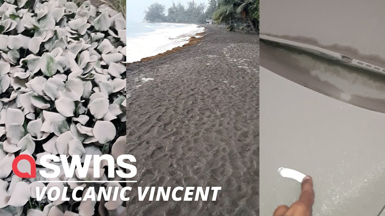 Volcanic ash smothers Barbados after St Vincent eruption | SWNS