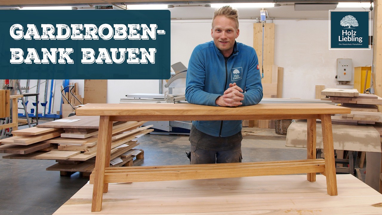 Garderobenbank aus Eiche Massivholz | Holz-Liebling