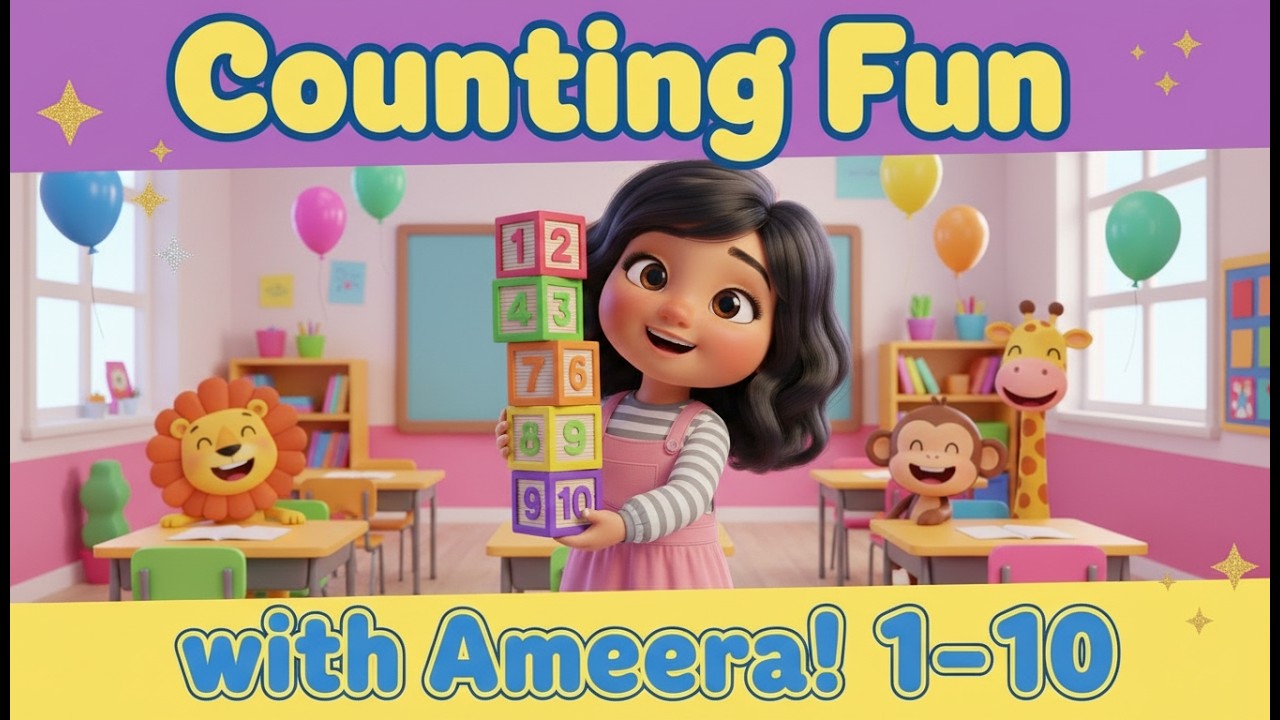 Counting Fun with Ameera! Learn Numbers 1–10 | Kids Educational Song