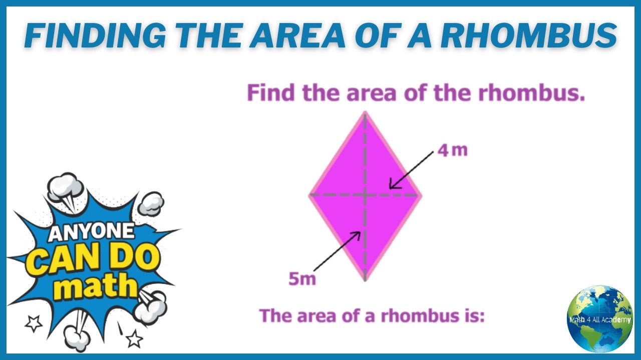 Finding The Area Of A Rhombus