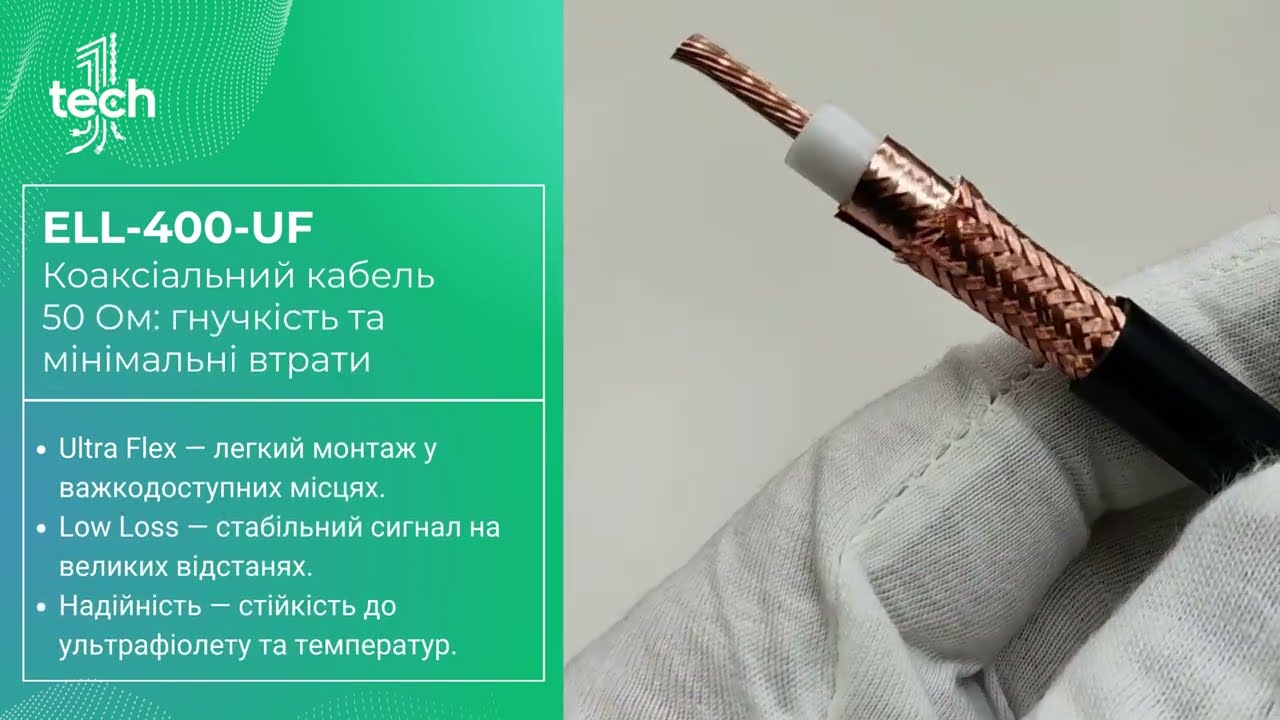 ELL-400-UF: Мінімальні втрати та максимальна гнучкість в одному кабелі