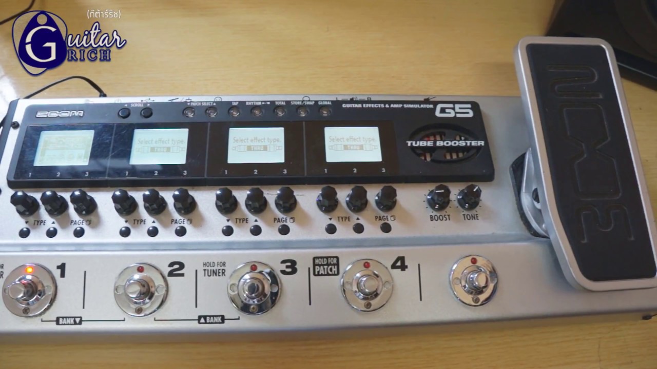 เเนะนำการปรับเอฟเฟคกีต้าร์ไฟฟ้า Zoom G5 x Guitar Rich