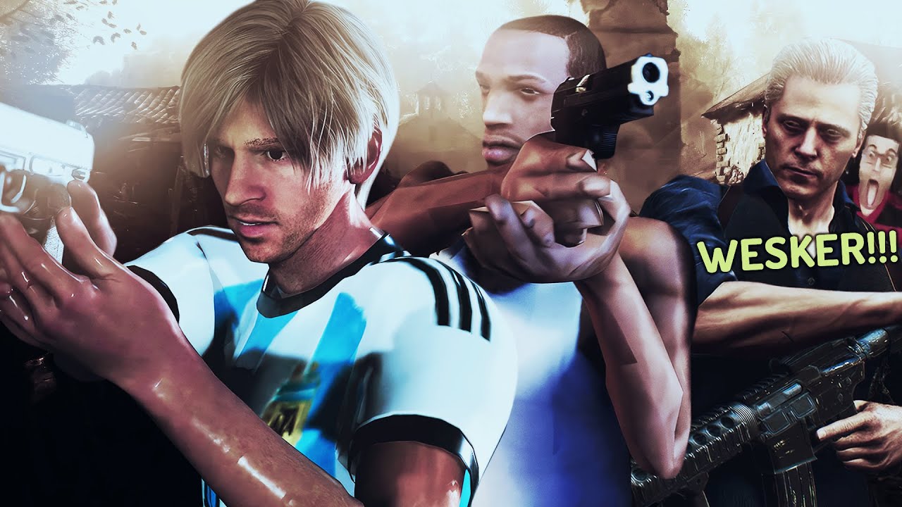 CJ, Wesker 😱, Messi, Batman, Mario e Mais! &Oacute; os Mods! - Resident Evil 4 Remake
