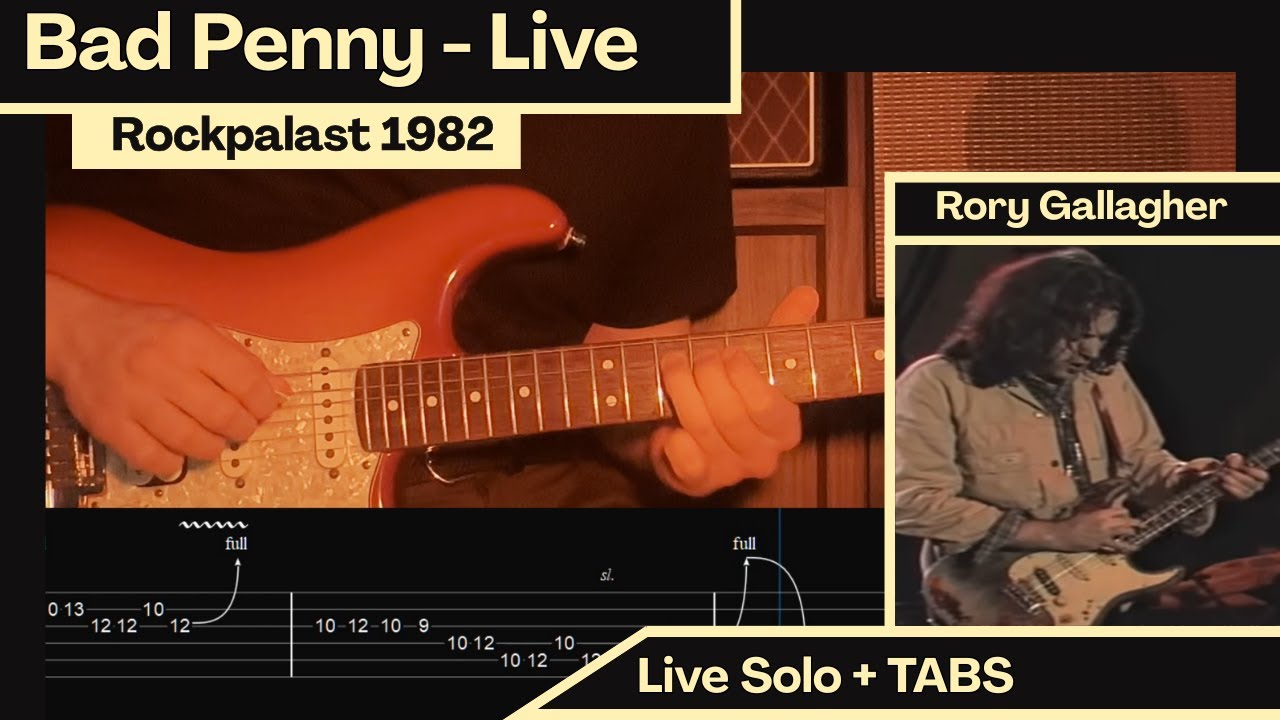 Bad Penny Live Solo | Rory Gallagher | Cover + TABS