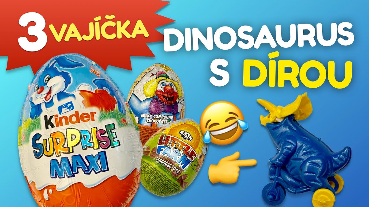 Rozbaluji 3 vajíčka - KINDER Maxi a 2 levná 😁
