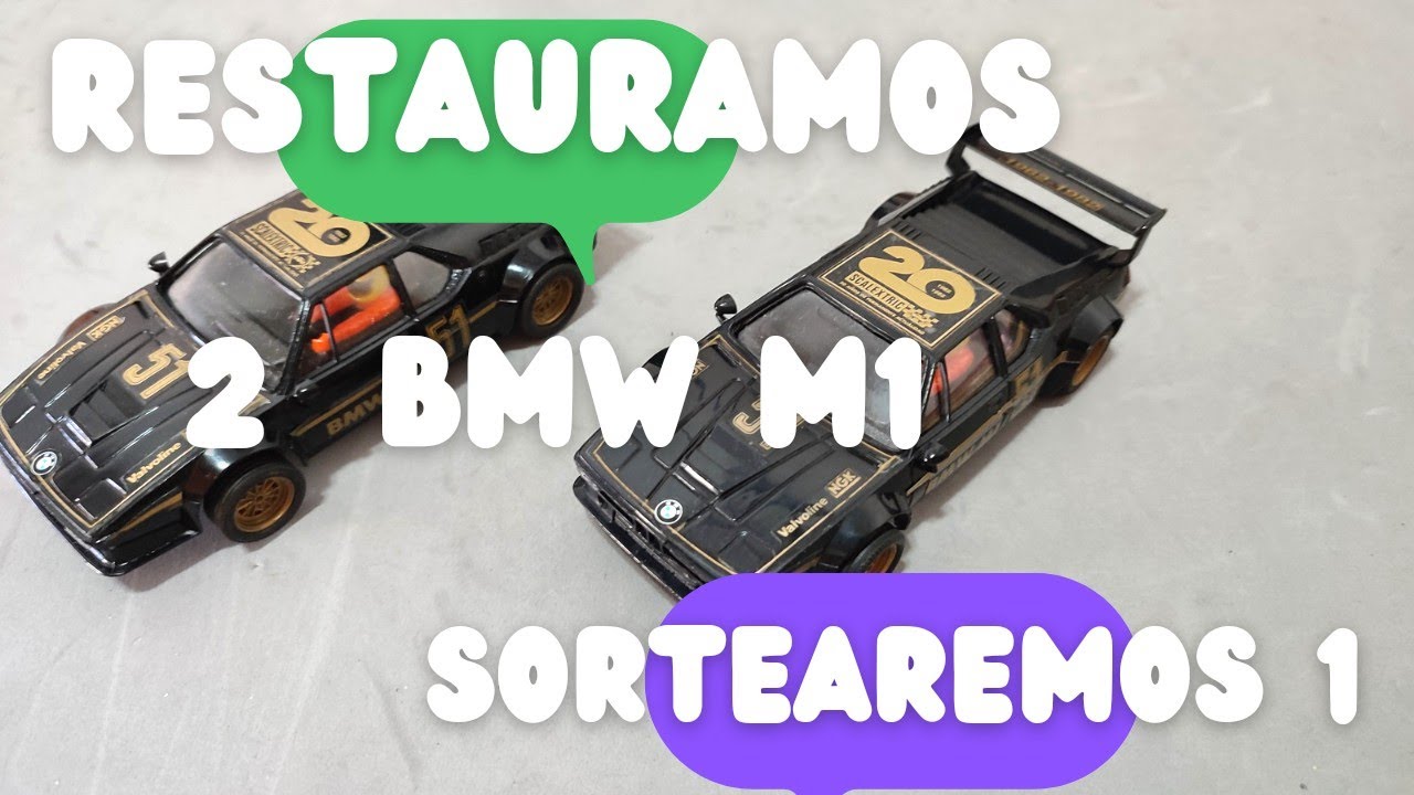 Restauración 2 BMW M1 20 aniversario Exin Scalextric. 1 de ellos sera sorteado!!!