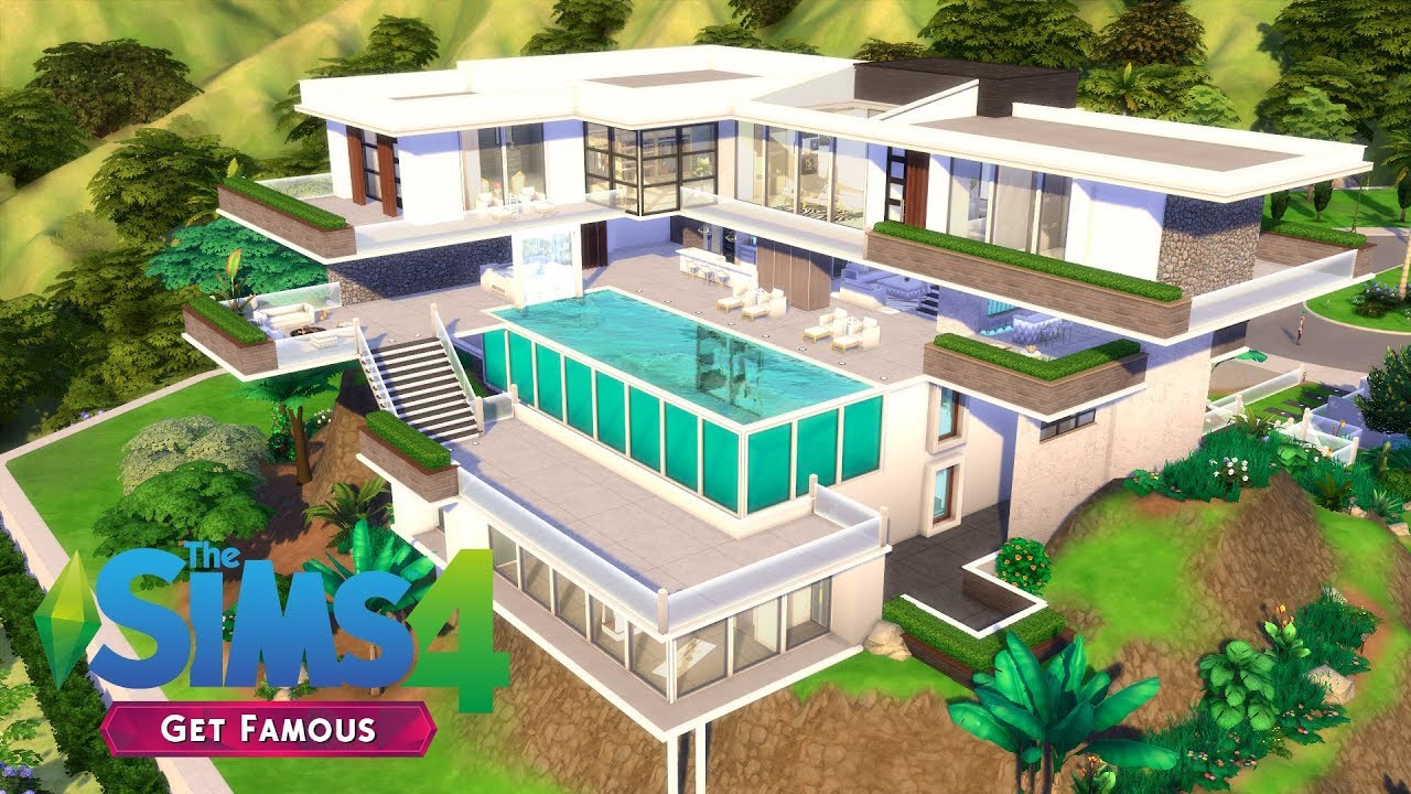 The Sims 4 - Mega Celebrity Mansion 2/2(House Build) Get Famous