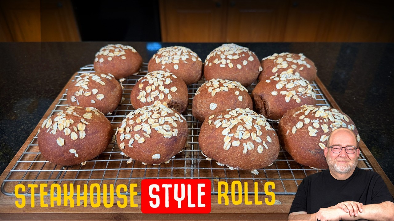 Steakhouse Style Brown Rolls - No Knead Method - Step by Step