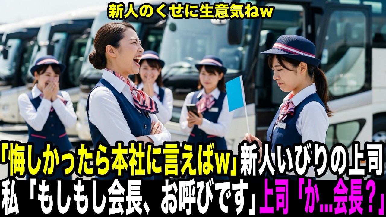 「悔しかったら社長に言えば？」上司にいじめられた新人バスガイド。直後、電話を取り「会長、お呼びです』上司「か、会長？」