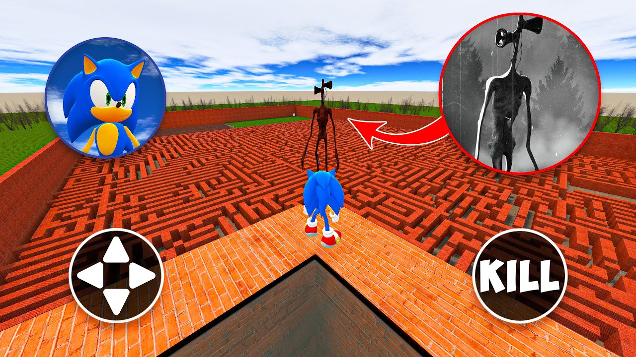 I Became SONIC vs SIREN HEAD in the Maze – Insane Garry’s Mod Battle!