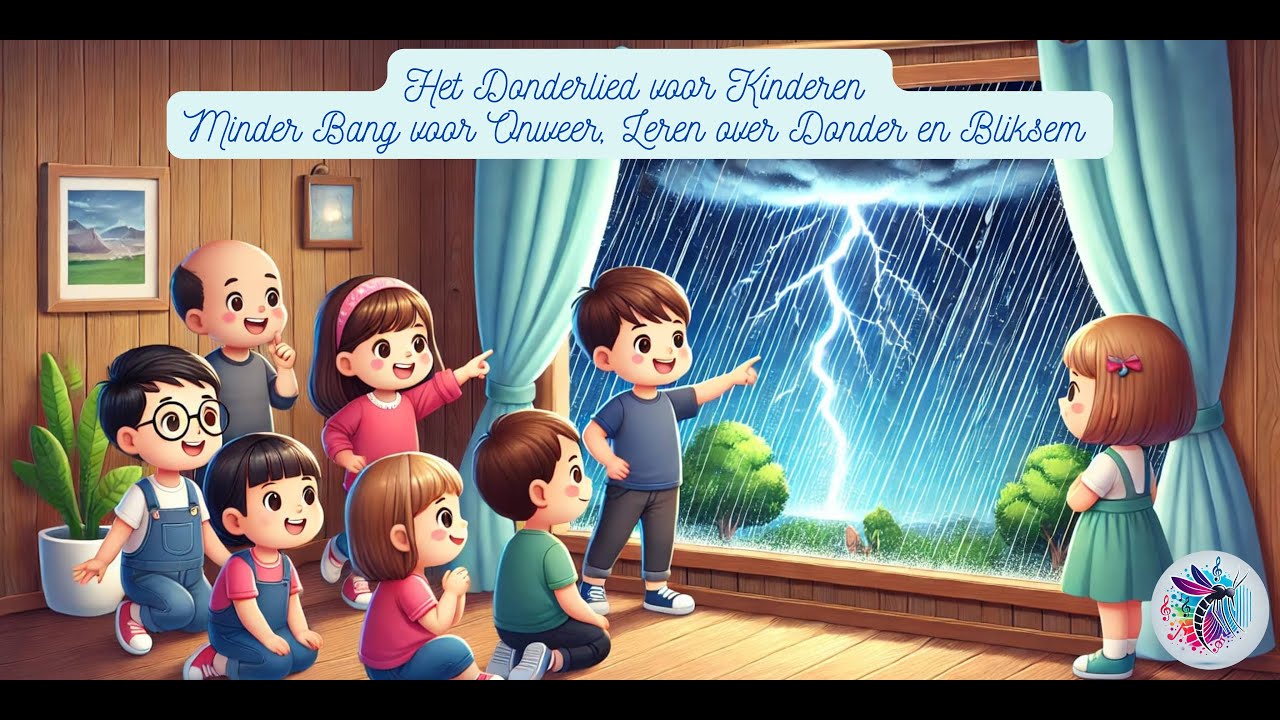 Het Donderlied voor Kinderen | Minder Bang voor Onweer, Leren over Donder en Bliksem