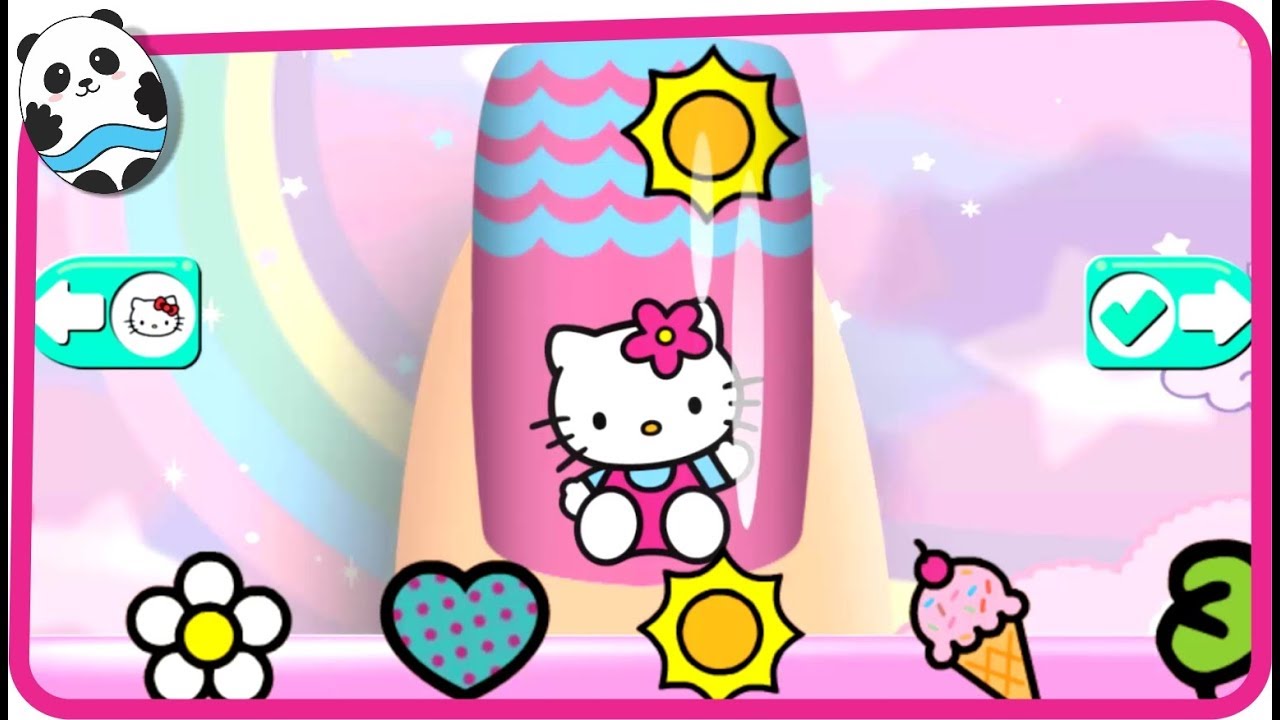 Hello Kitty Nail Salon (Budge Studios) Part 2 - Best App For Kids