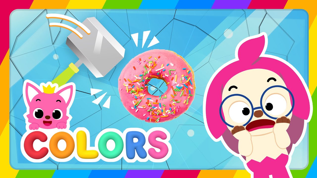 Yum Yum Hungry Hogi looks for Desserts | Brown Pink |  Learn Colors for Kids | Pinkfong & Hogi
