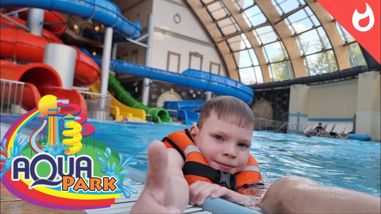 Водные горки и спа в аквапарке Карибия