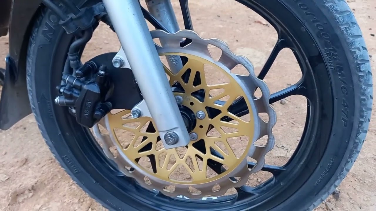 disco de freio dourado 320 mm na titan 160 azul sera que fica bom ? (veja)