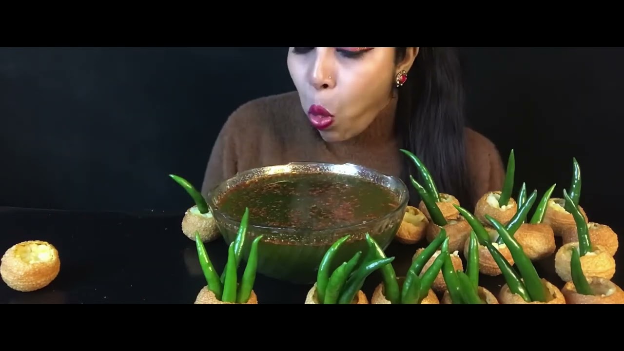 EXTRA SPICE GOOLGAPPA WHITH GREEN CHILLI🥵ASMR