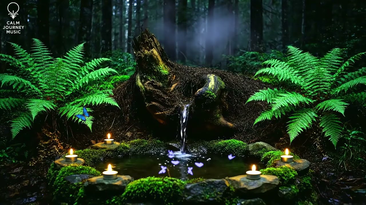 Soft Water Sounds + Piano Music 🌿 Natural Ambience for Mental Calm and Anxiety Relief