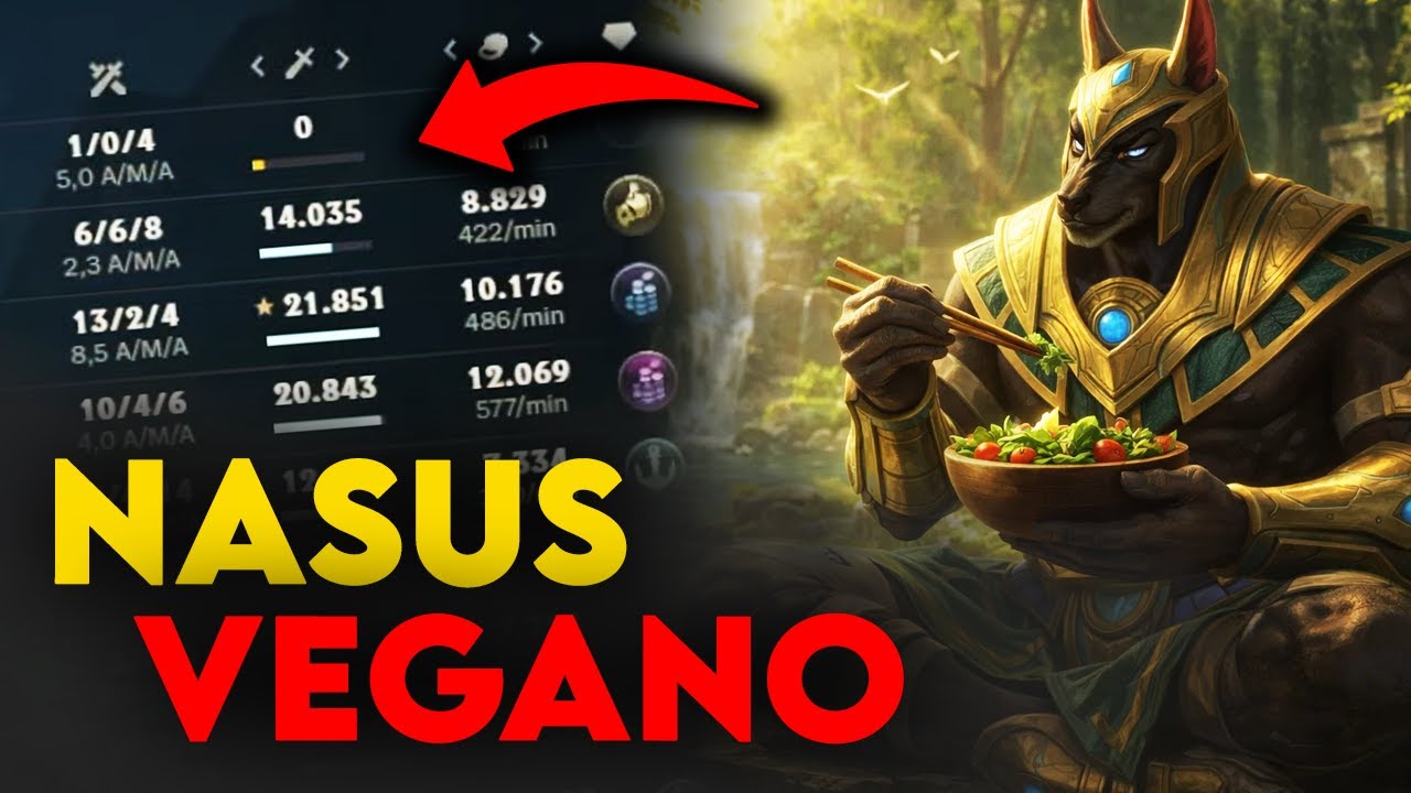 VENCI SEM DAR UM ATAQUE? O DESAFIO DO NASUS 100% PAC&Iacute;FICO! 🚫⚔️