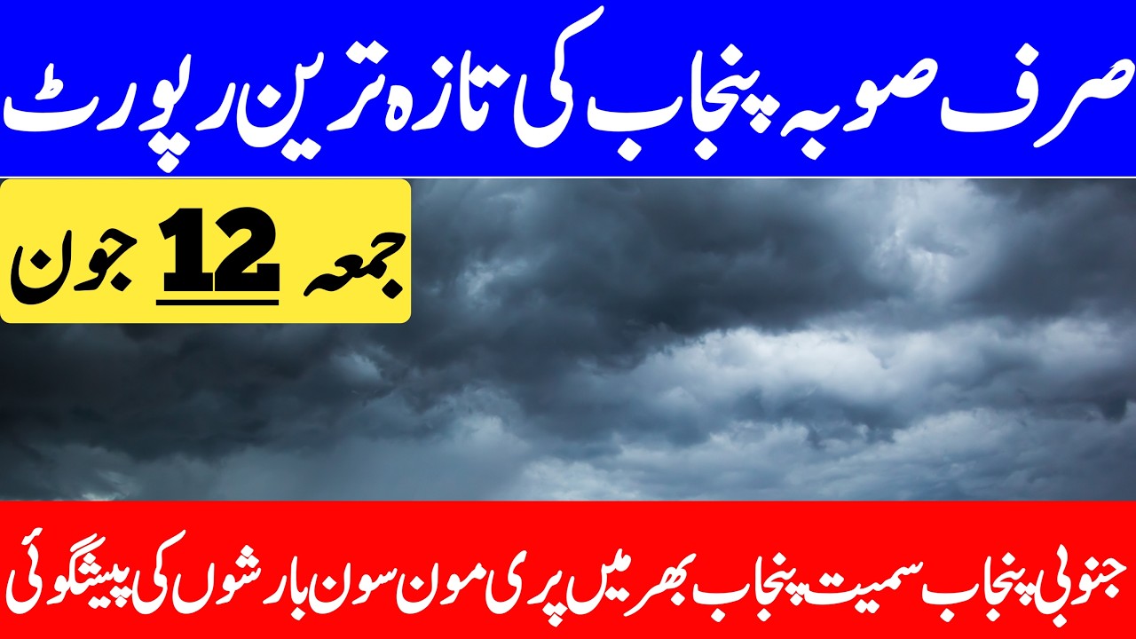 Pre Monsoon Rain's Alert : Torrential Downpour In Next 36 Hour's | Punjab Weather Report