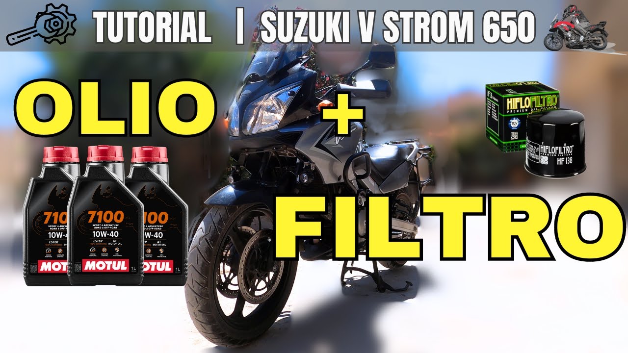 Suzuki V Strom 650 - Cambio olio + Filtro Olio   ||  🔧  TUTORIAL   🏍️