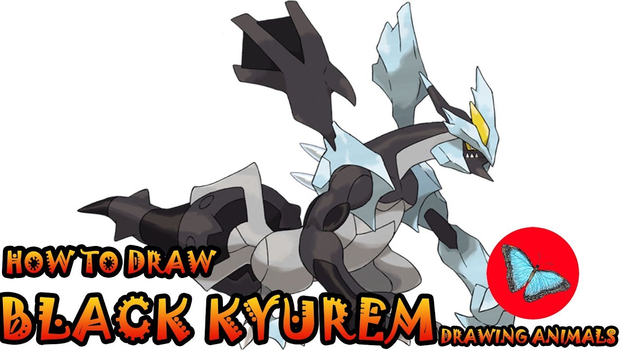 How To Draw Black Kyurem Pokemon | Drawing Animals